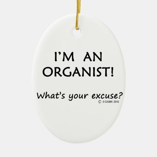 Organist Pardon Keramisch Ornament (Voorkant)