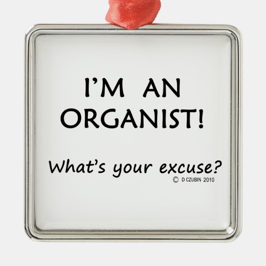 Organist Pardon Metalen Ornament (Voorkant)