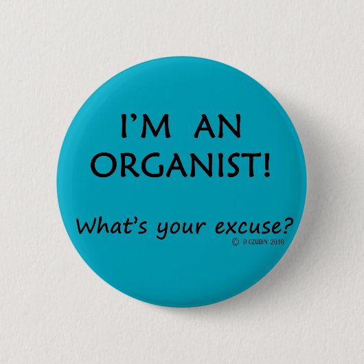 Organist Pardon Ronde Button 5,7 Cm (Voorkant)