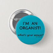 Organist Pardon Ronde Button 5,7 Cm (Voorkant /achterkant)