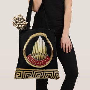 Organist Pijporgel Façade Muziekboek Uniseks Cadea Tote Bag