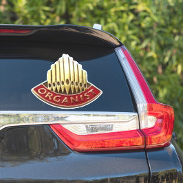 Organist Pipe Organ Logo Sticker