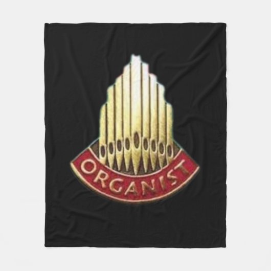 Organist Pipe Orgel Logo Gift Fleece Deken (Voorkant)