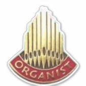 Organist Pipe Orgellogo  Sticker (Voorkant)
