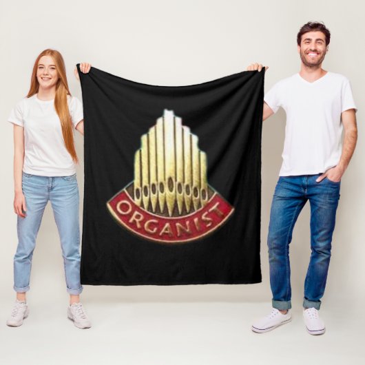 Organist Pipeorgel Logo Cadeau Fleece Deken (In situ)