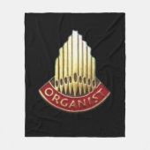 Organist Pipeorgel Logo Cadeau Fleece Deken (Voorkant)