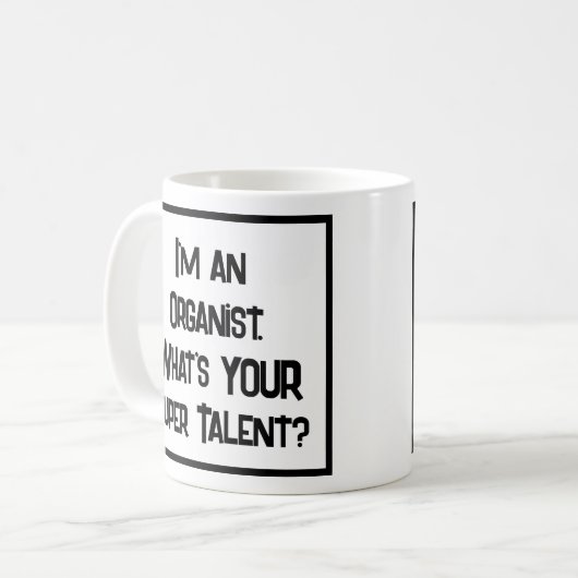 Organist Super Talent. KoffieMok (Voorkant links)