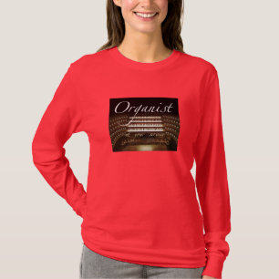 Organist tot uw dienst dames tee t-shirt