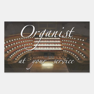 Organist tot uw dienst sticker