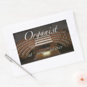 Organist tot uw dienst sticker (Envelop)