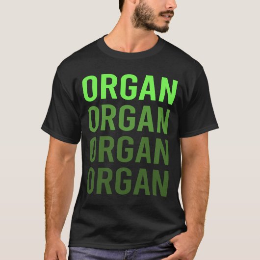 organist van het witgradiënt t-shirt (Voorkant)