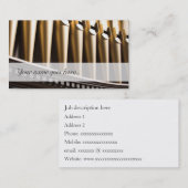 Organist visitekaartjes - gouden buizen (Voorkant / Achterkant)