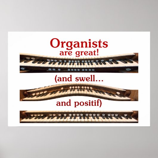 Organisten zijn geweldig poster (Voorkant)