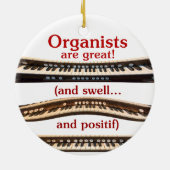 Organisten zijn geweldig versierend keramisch ornament (Achterkant)