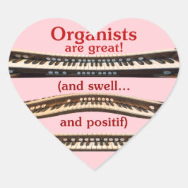 Organisten zijn geweldige hartsticker voor Valenti Hart Sticker