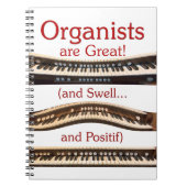 Organisten zijn grote rode letters notitieboek (Voorkant)