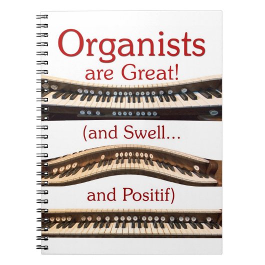 Organisten zijn grote rode letters notitieboek (Voorkant)