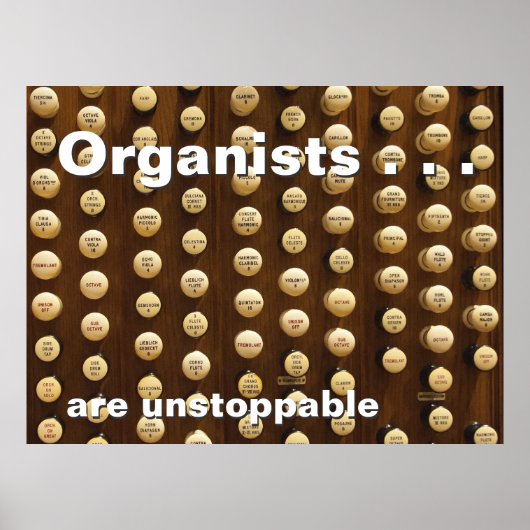 Organisten zijn onstuitbaar poster (Voorkant)