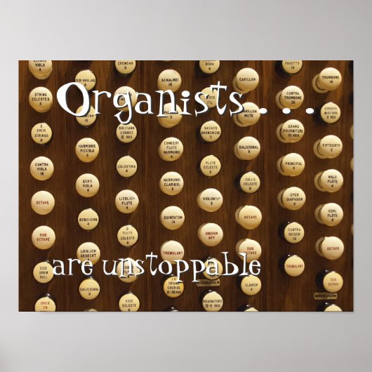 Organisten zijn onstuitbaar poster (Voorkant)