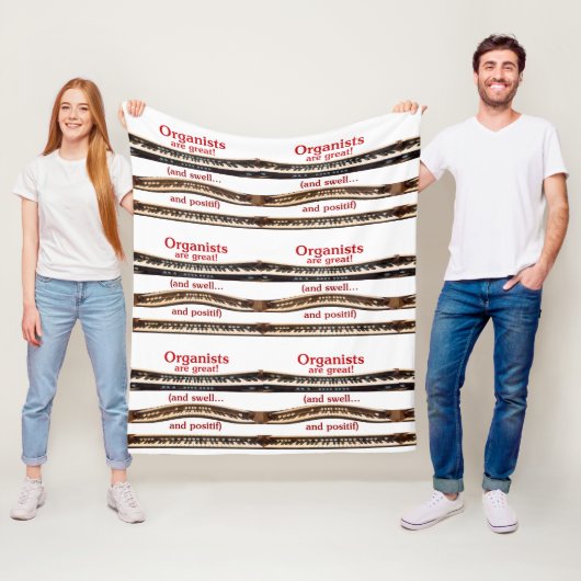 Organists are great blanket for cold concerts fleece deken (In situ)