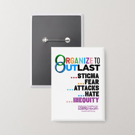 Organize to Outlast Button (Voorkant / Achterkant)