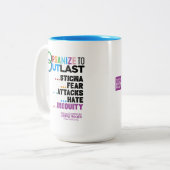 Organize to Outlast Mug Tweekleurige Koffiemok (Voorkant links)