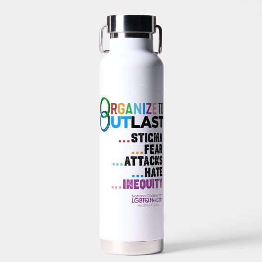 Organize to Outlast Water Bottle Waterfles (Voorkant)