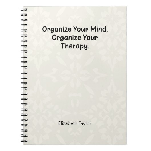 Organize Your Mind, Organize Your Therapy Notitieboek (Voorkant)