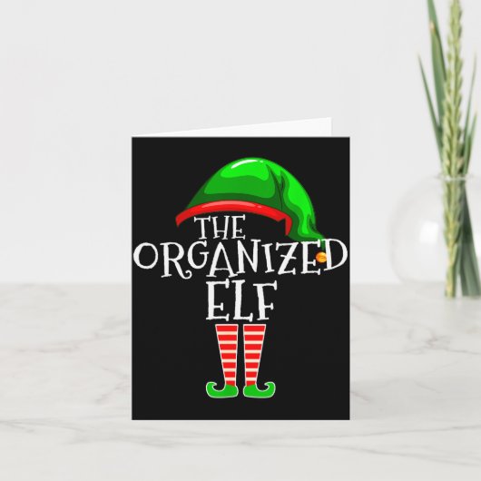 Organized Elf Group Matching Family Christmas  Kaart (Voorkant)