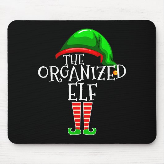 Organized Elf Group Matching Family Christmas  Muismat (Voorkant)