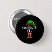 Organized Elf Group Matching Family Christmas Ronde Button 5,7 Cm (Voorkant /achterkant)