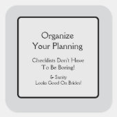 Organized Planning Vierkante Sticker (Voorkant)