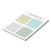 Organized Things to Do Blue Olive Gray Notitieblok (Linkerzijde)