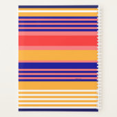 ORGANIZER GEEL BLAUW STRIPED PLanner (Achterkant)