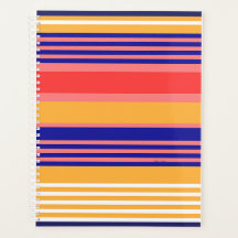 ORGANIZER GEEL BLAUW STRIPED PLanner