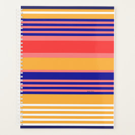 ORGANIZER GEEL BLAUW STRIPED PLanner
