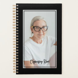 Organizing Mom Minimalist Photo Black & Gold Planner
