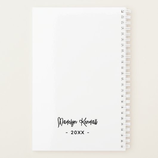 Organizing Mom Photo Personalized White Planner (Achterkant)