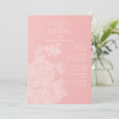 Organza Bloemen Baptisme Uitnodiging (Staand voorkant)