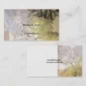 Organza Fabric Flowers Visitekaartje (Voorkant / Achterkant)