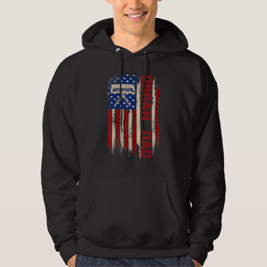  Orgel Papa Amerikaans VS Vlaggenmuziek Hoodie (Voorkant)