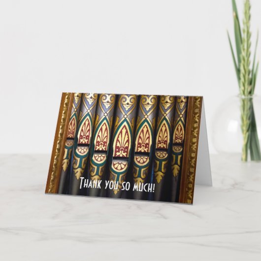 orgelpijpen dank u kaart (Voorkant)