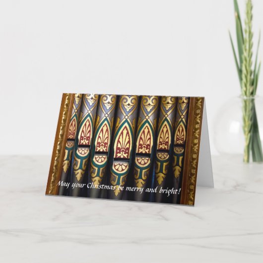 orgelpijpen Kerstkaart Feestdagen Kaart (Voorkant)