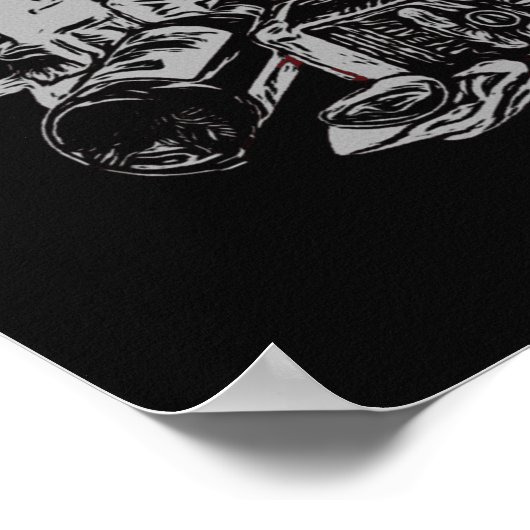 ORGO - Amp, Guitar en Booze Red Poster (Hoek)