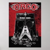 ORGO - Amp, Guitar en Booze Red Poster (Voorkant)