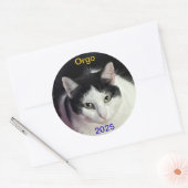 ORGO cat Ronde Sticker (Envelop)