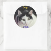 ORGO cat Ronde Sticker (Tas)