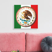 Orgullo Mexicano (Eagle van Mexicaanse vlag) Canvas Afdruk (Insitu (Woonkamer))