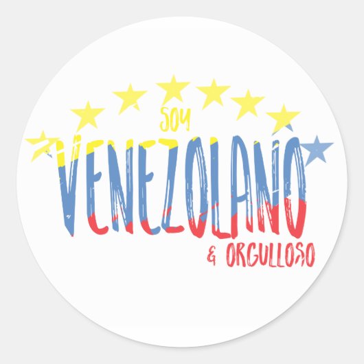 "Orgullo Venezolano" Ronde Sticker (Voorkant)