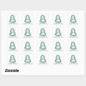 Orgullosa de Mis Raíces Mexican Line Art Vierkante Sticker (Vel)